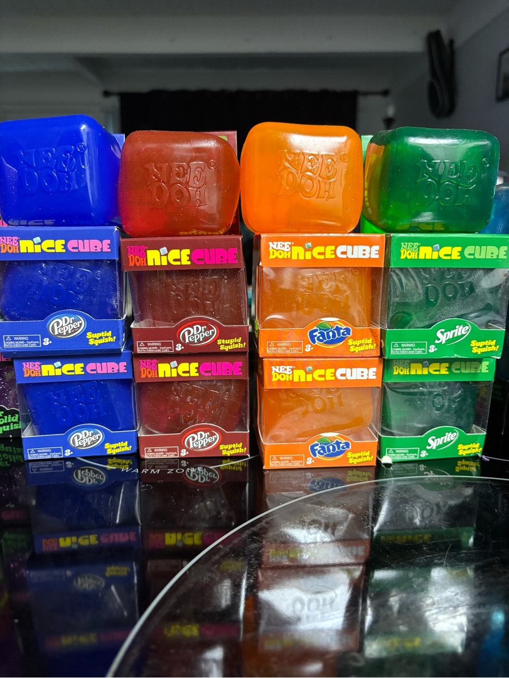 Nice Cube Squishy Toy Set - Fanta, Sprite, Pepsi, Dr. Pepper